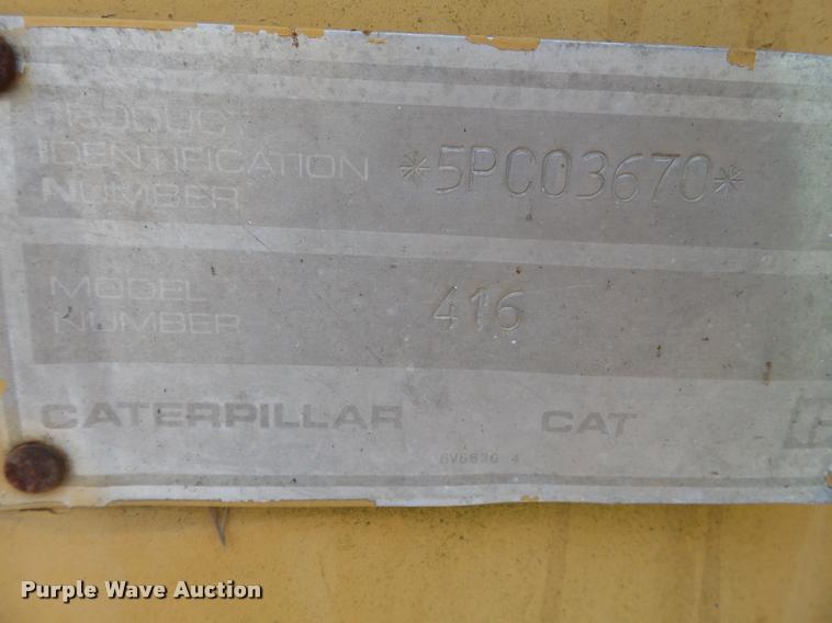 image for item DC6819 1987 Caterpillar 416 backhoe