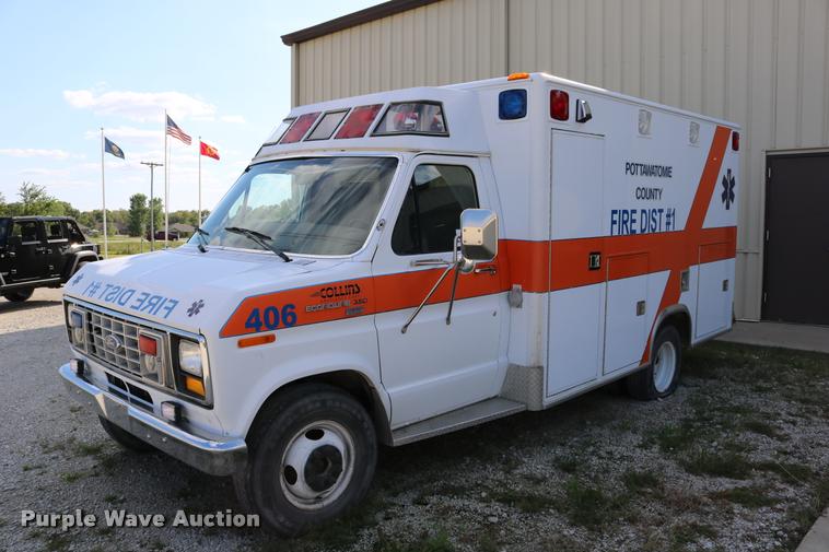 image for item DD0182 1988 Ford Econoline E350 ambulance