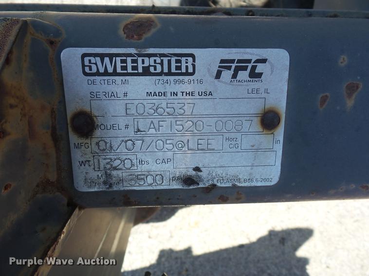 image for item DJ9649 Sweepster skid steer snow plow