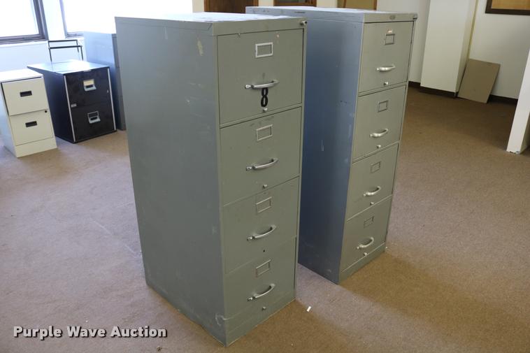 image for item DM9356 (2) four drawer filing cabinets