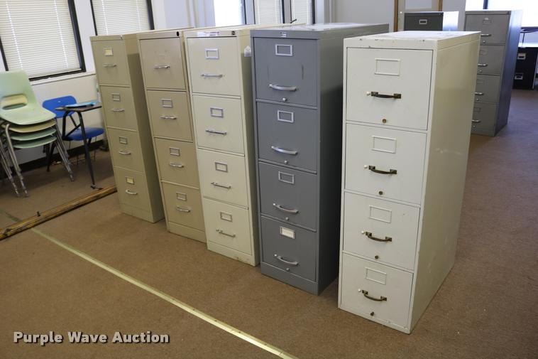 image for item DM9357 (5) four drawer filing cabinets
