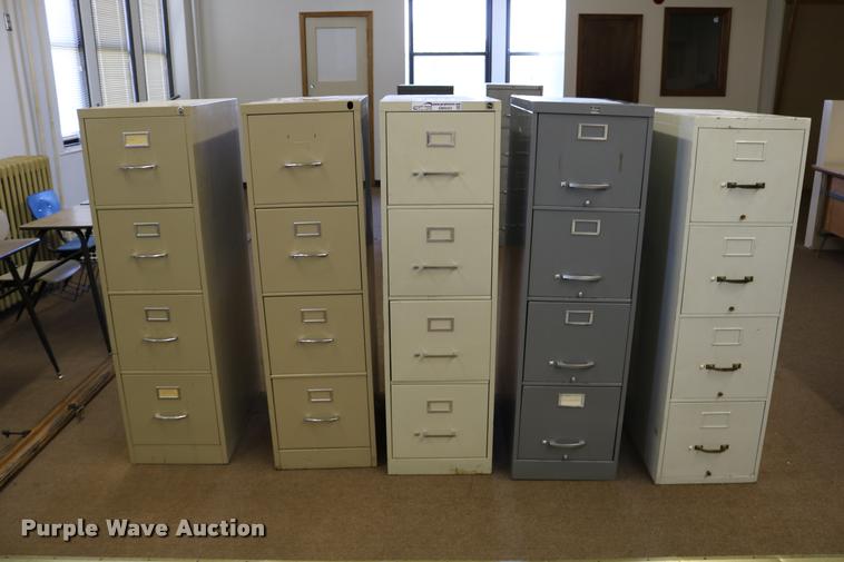 image for item DM9357 (5) four drawer filing cabinets