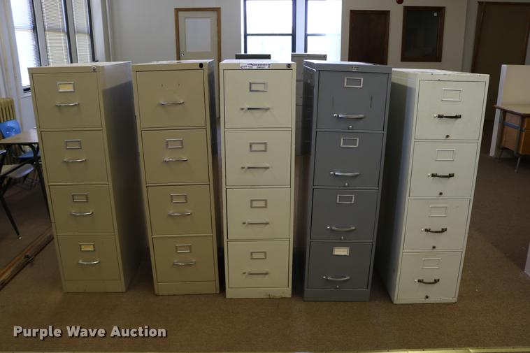 image for item DM9357 (5) four drawer filing cabinets