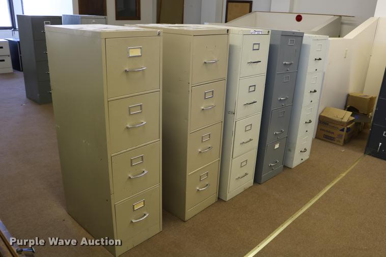 image for item DM9357 (5) four drawer filing cabinets