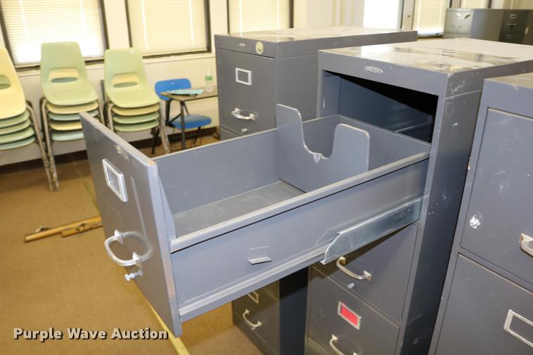 image for item DM9359 (3) Cole-Steel four drawer filing cabinets