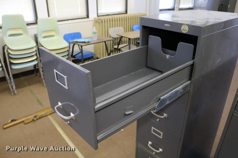 image for item DM9359 (3) Cole-Steel four drawer filing cabinets