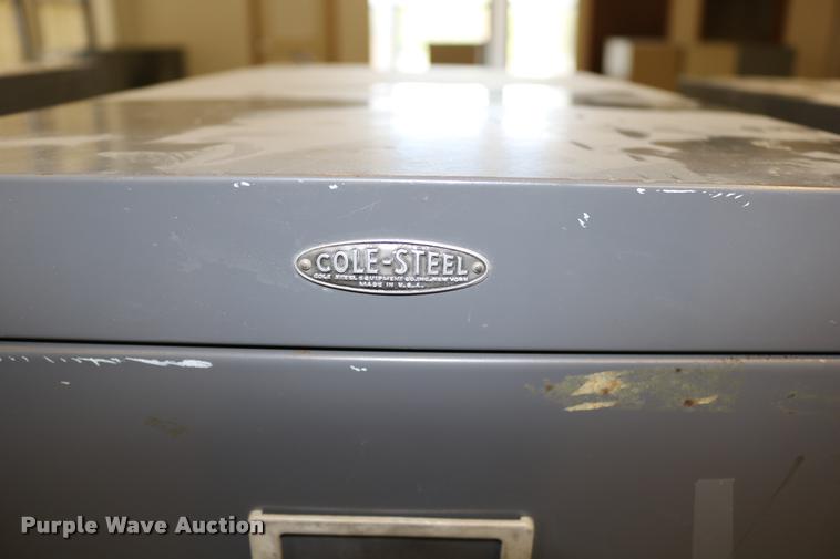 image for item DM9359 (3) Cole-Steel four drawer filing cabinets