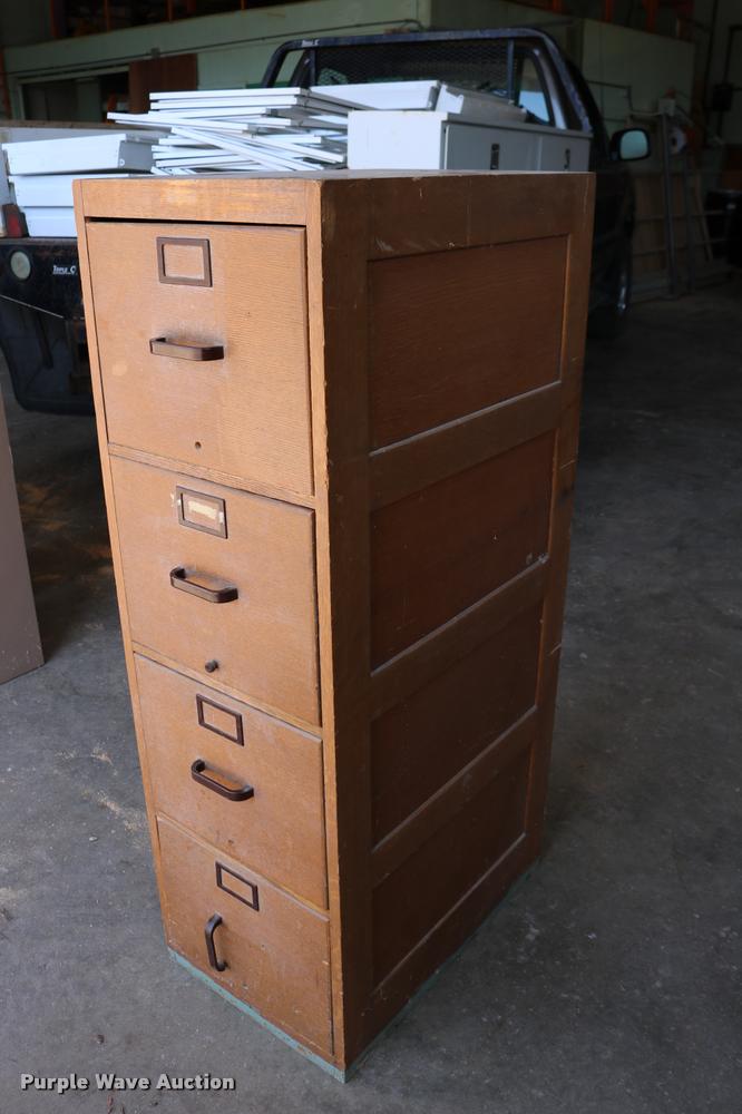 image for item DM9371 Glode Wernicke four drawer wood filing cabinet