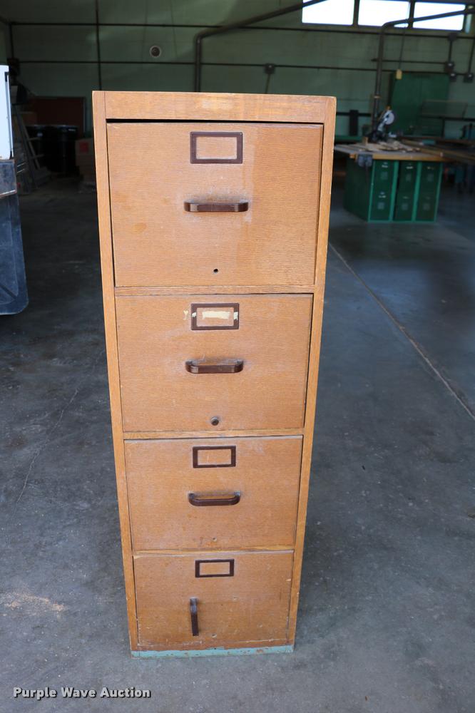 image for item DM9371 Glode Wernicke four drawer wood filing cabinet