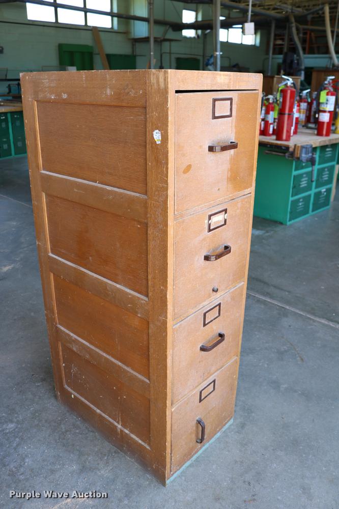 image for item DM9371 Glode Wernicke four drawer wood filing cabinet