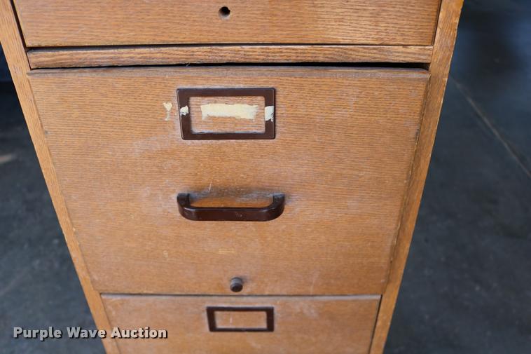 image for item DM9371 Glode Wernicke four drawer wood filing cabinet