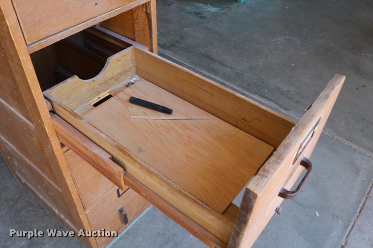 image for item DM9371 Glode Wernicke four drawer wood filing cabinet