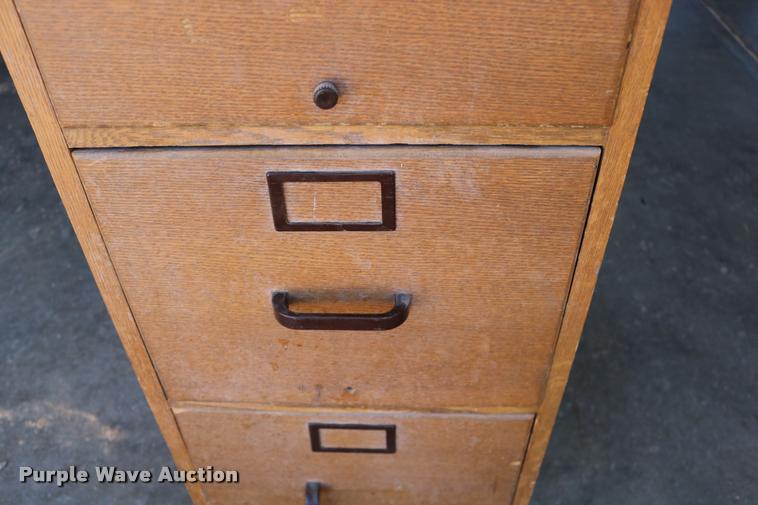 image for item DM9371 Glode Wernicke four drawer wood filing cabinet