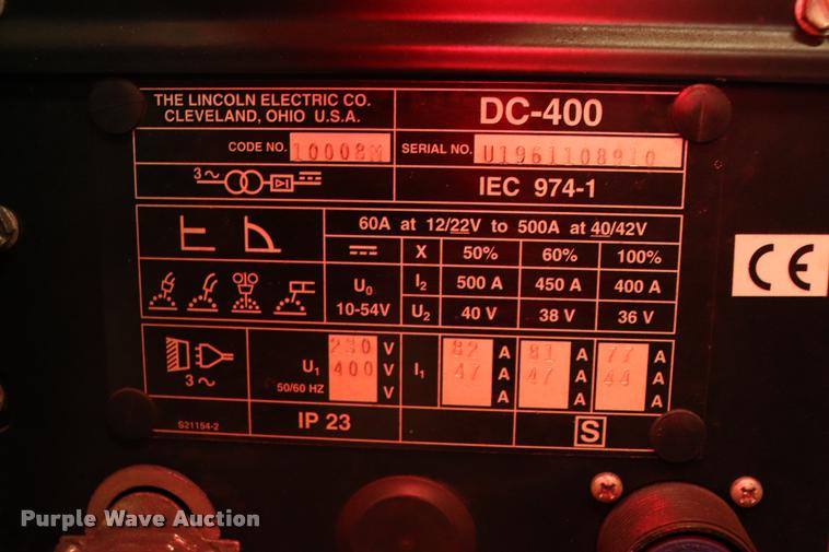 image for item DQ9401 Lincoln DC-400 welder
