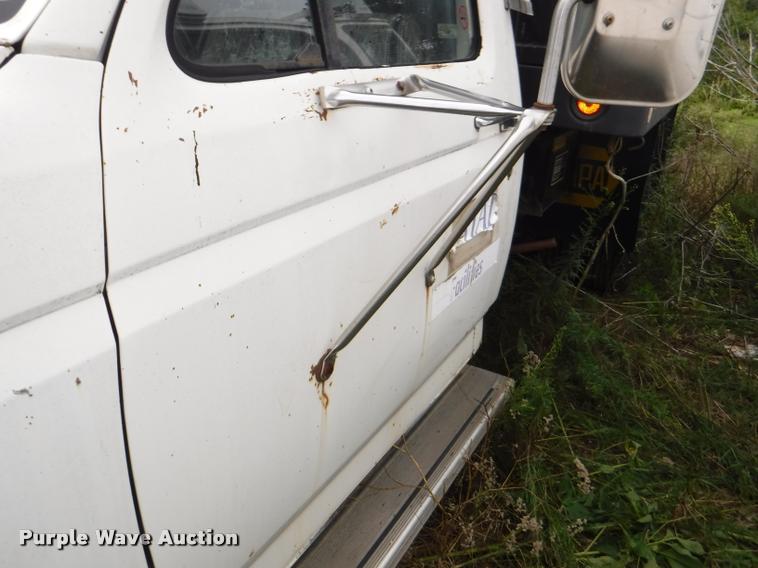 image for item K5883 1989 Ford F450 Super Duty XL flat dump bed truck