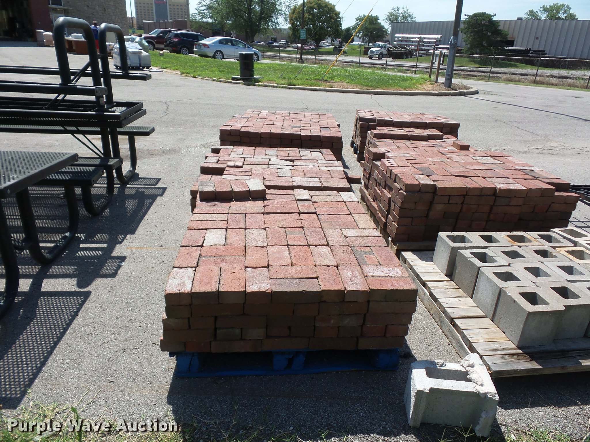 (8) pallets of bricks in North Kansas City, MO Item DJ9652 sold Purple Wave