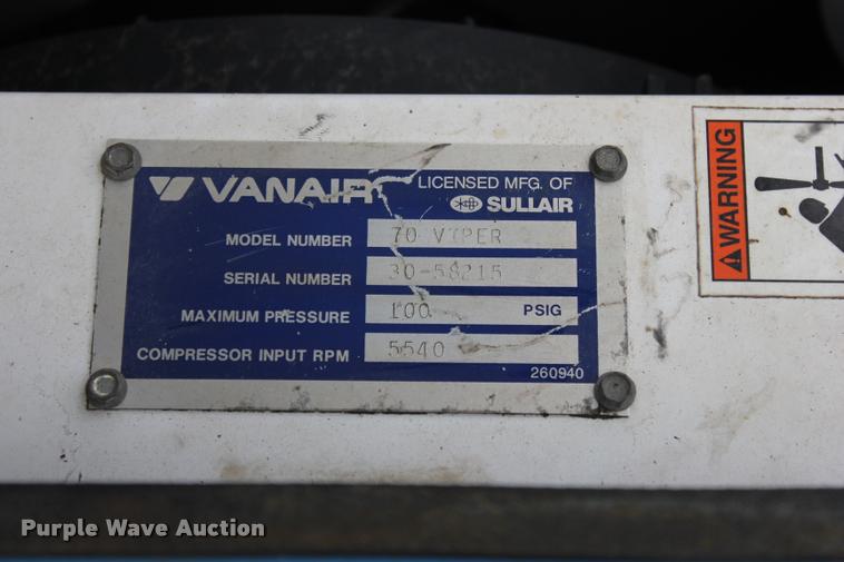 image for item BE9451 Viper 70 air compressor