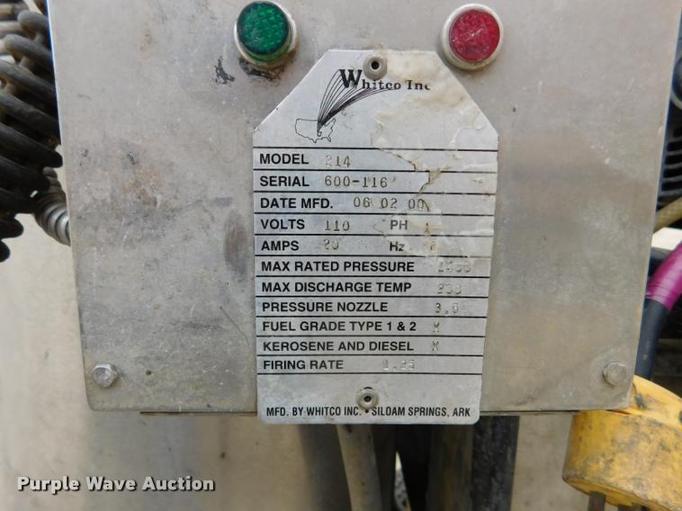 image for item DB1030 Whitco 214 pressure washer/steam cleaner