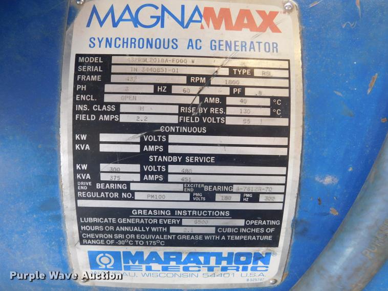 image for item DB1031 Magna Max 432RSL-2018A-F00W generator