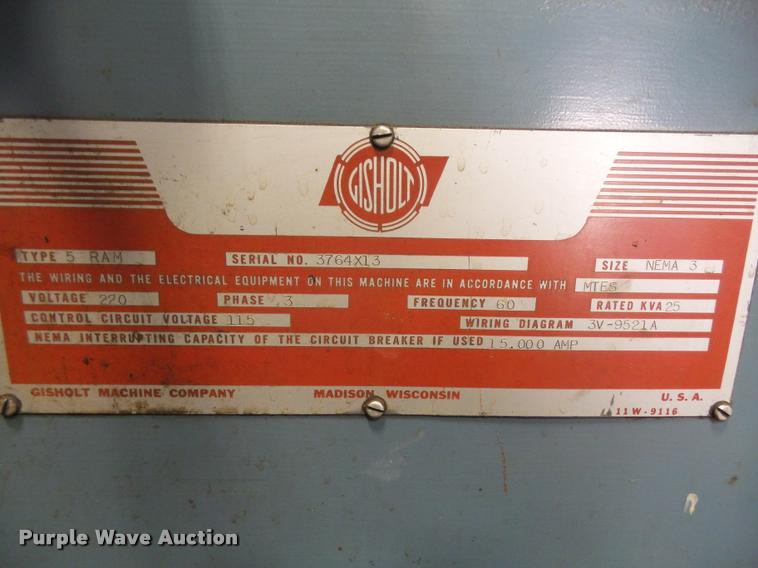 image for item DK9287 Gisholt No. 5 turret lathe