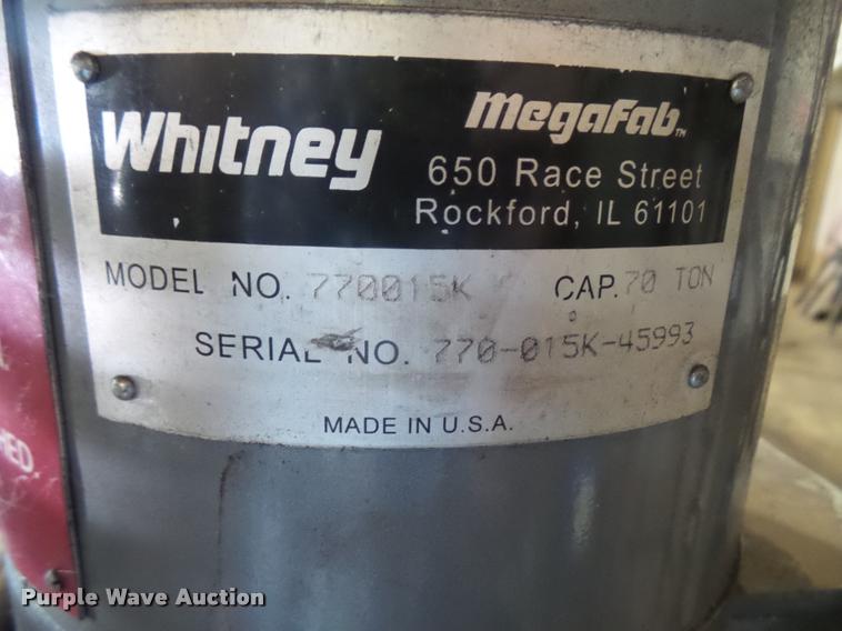 image for item DK9292 Whitney 70 ton hand held punch