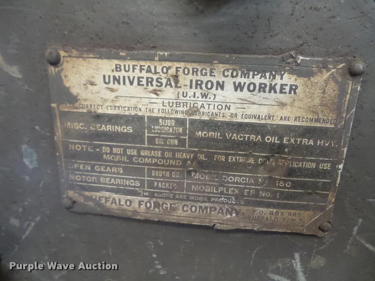 image for item DK9295 Buffalo Forge iron worker