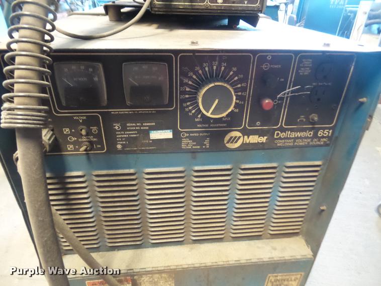 image for item DK9332 Miller Deltaweld 651 DC arc welder