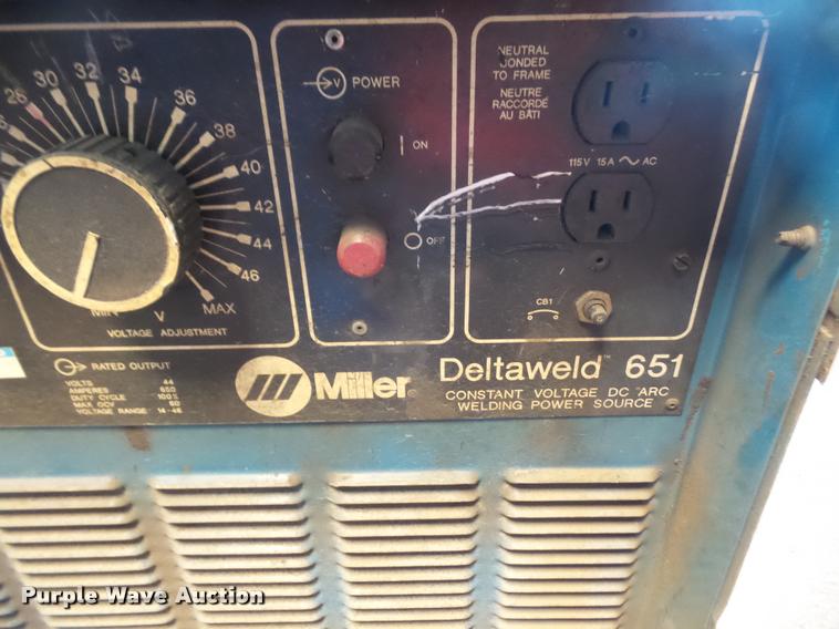 image for item DK9332 Miller Deltaweld 651 DC arc welder