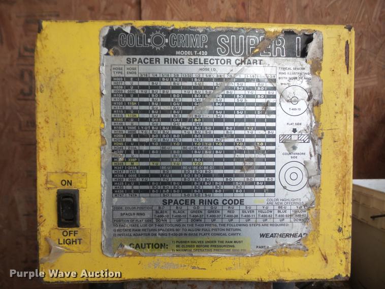 image for item DK9362 Weatherhead hydraulic hose crimper