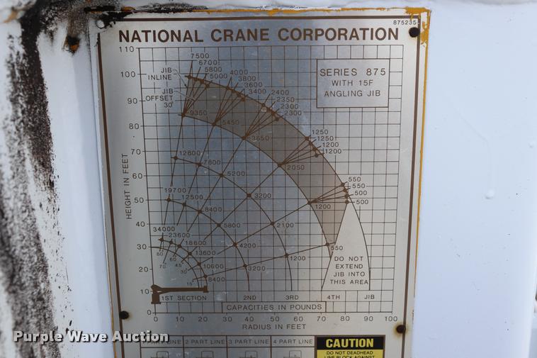 image for item DQ9443 1984 Autocar 875 crane truck