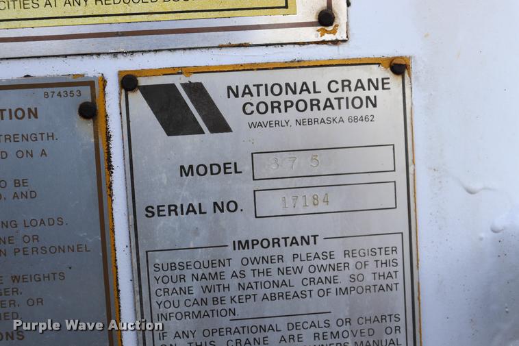 image for item DQ9443 1984 Autocar 875 crane truck