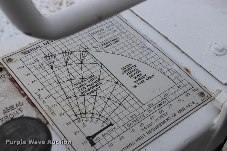 image for item DQ9443 1984 Autocar 875 crane truck
