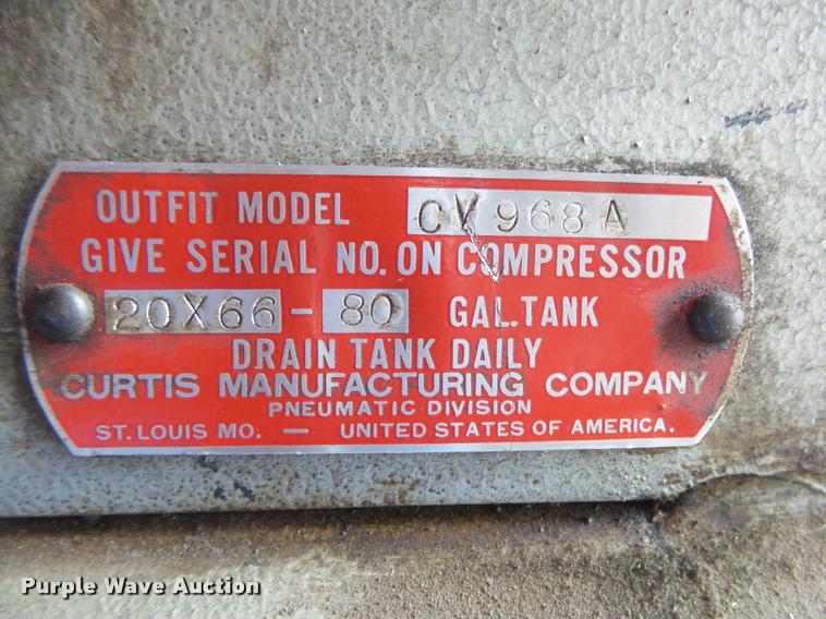 image for item DS9739 Curtis CV968A air compressor