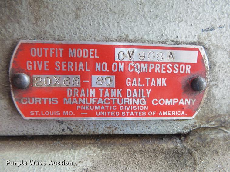 image for item DS9739 Curtis CV968A air compressor