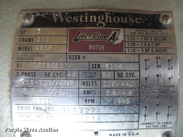 image for item DS9739 Curtis CV968A air compressor