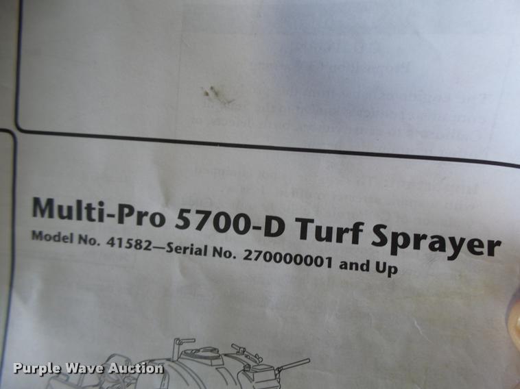 image for item DB5861 Toro Multi Pro 5700D turf sprayer