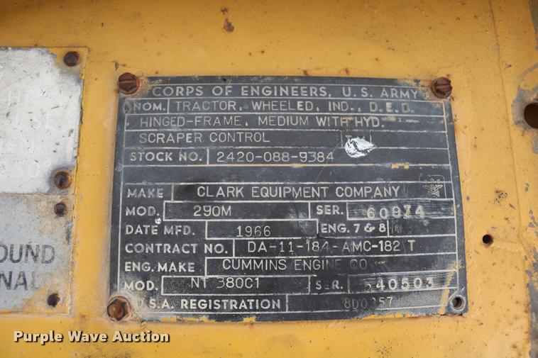 image for item DB9282 Clark 290M conventional scraper