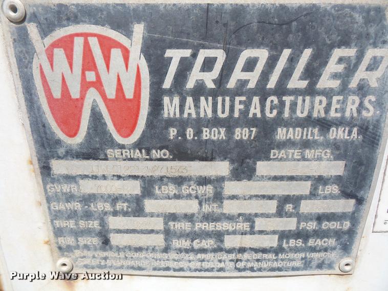 image for item DC5430 2003 W-W enclosed cargo trailer