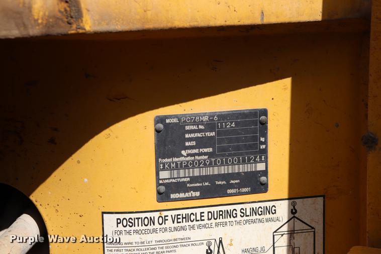 image for item DQ9439 2004 Komatsu PC78MR-6 mini excavator