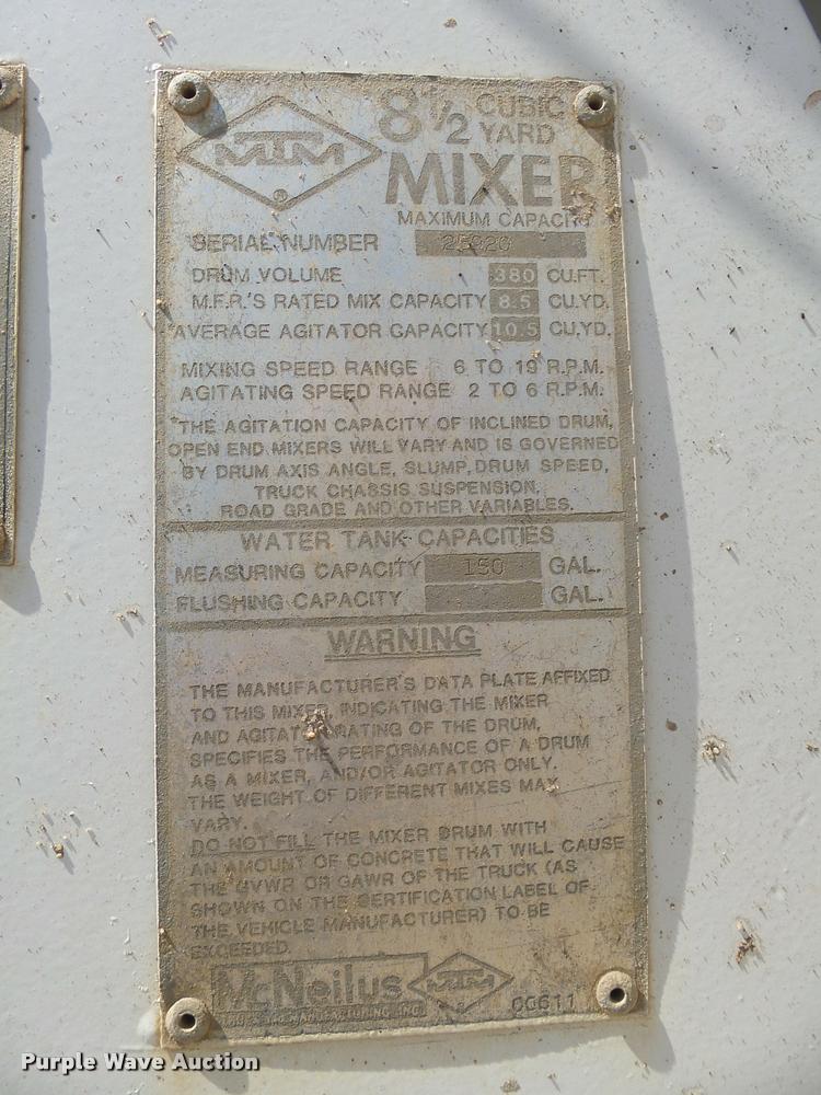 image for item J5443 1989 Ford LT8000 ready mix truck