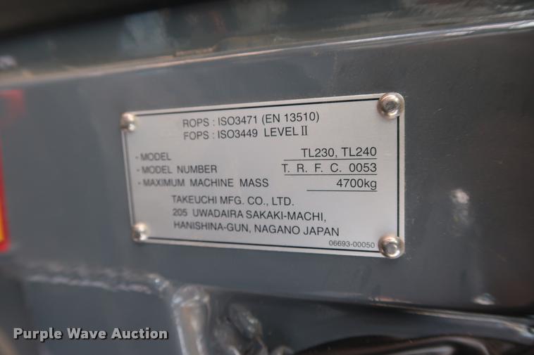 image for item K1815 2013 Takeuchi TL230 Series 2 skid steer