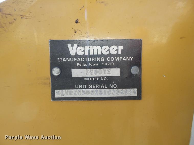 image for item K7509 2006 Vermeer S600TX compact utility loader