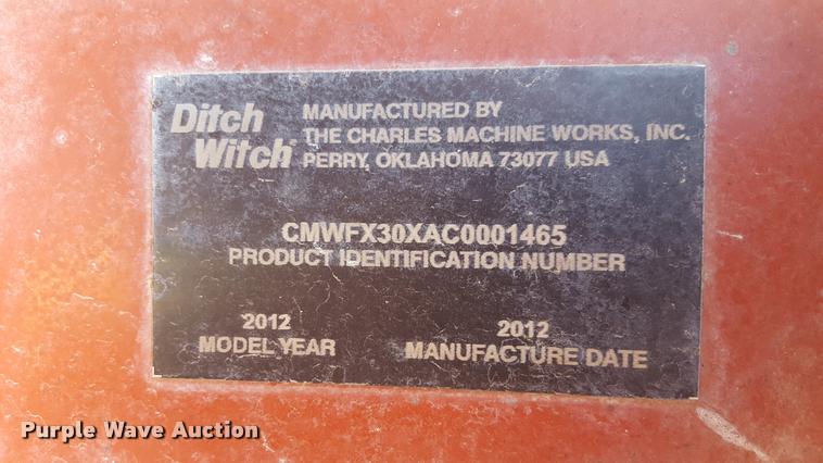 image for item L1510 2012 Ditch Witch FX30 vacuum trailer