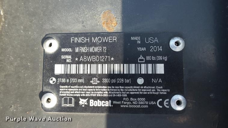 image for item DB8179 2014 Bobcat finish mower