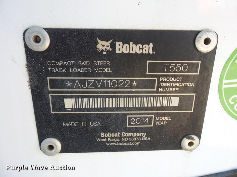 image for item DB8198 2014 Bobcat T550 skid steer