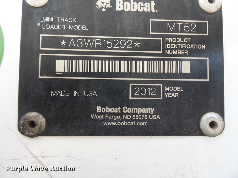 image for item DB8209 2012 Bobcat MT52 compact utility loader