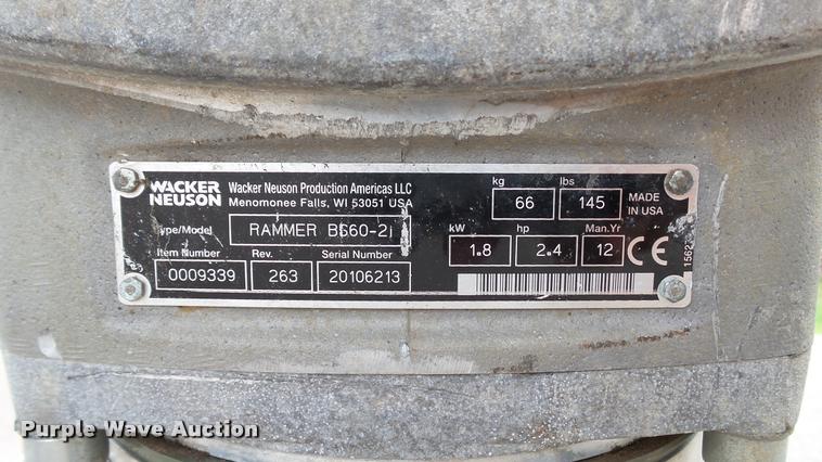 image for item DC2709 Wacker BS60-2I compactor