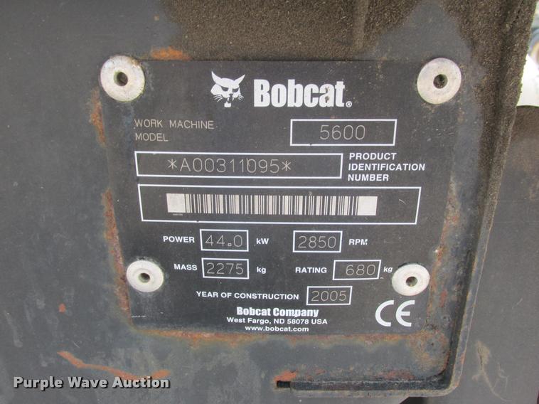 image for item K6115 2005 Bobcat Toolcat 5600 utility work machine