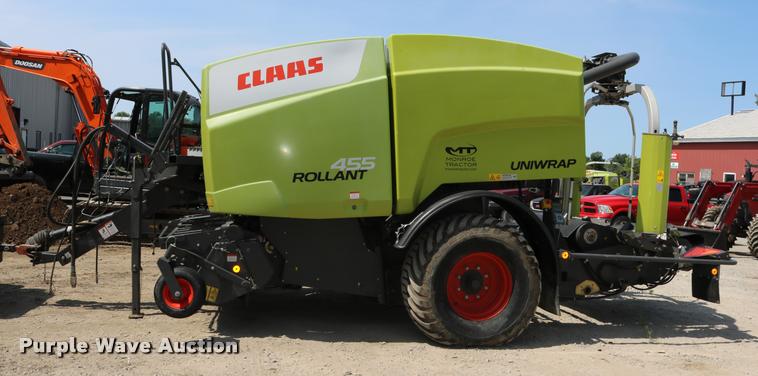 image for item DA6863 2014 Claas 455 Rollant Uniwrap round baler
