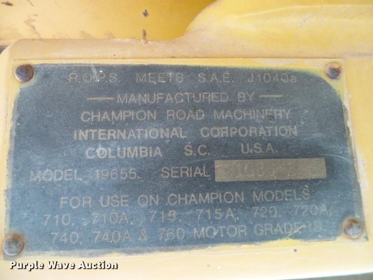 image for item DG9984 1978 Champion 715A motor grader